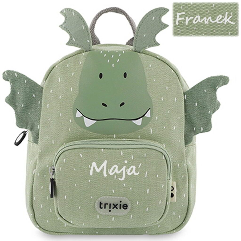 Personalizowany mały plecak do przedszkola Trixie Smok