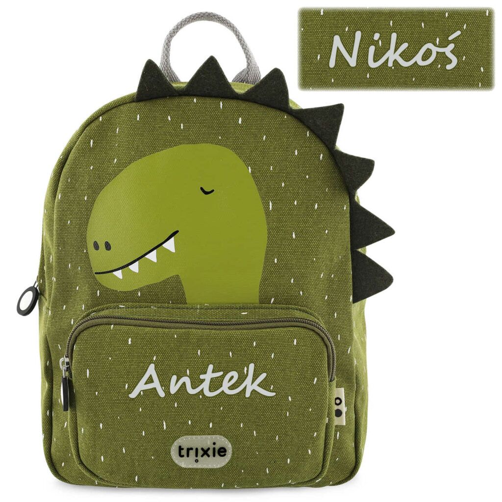 Plecak Dinozaur Trixie Baby z imieniem dziecka
