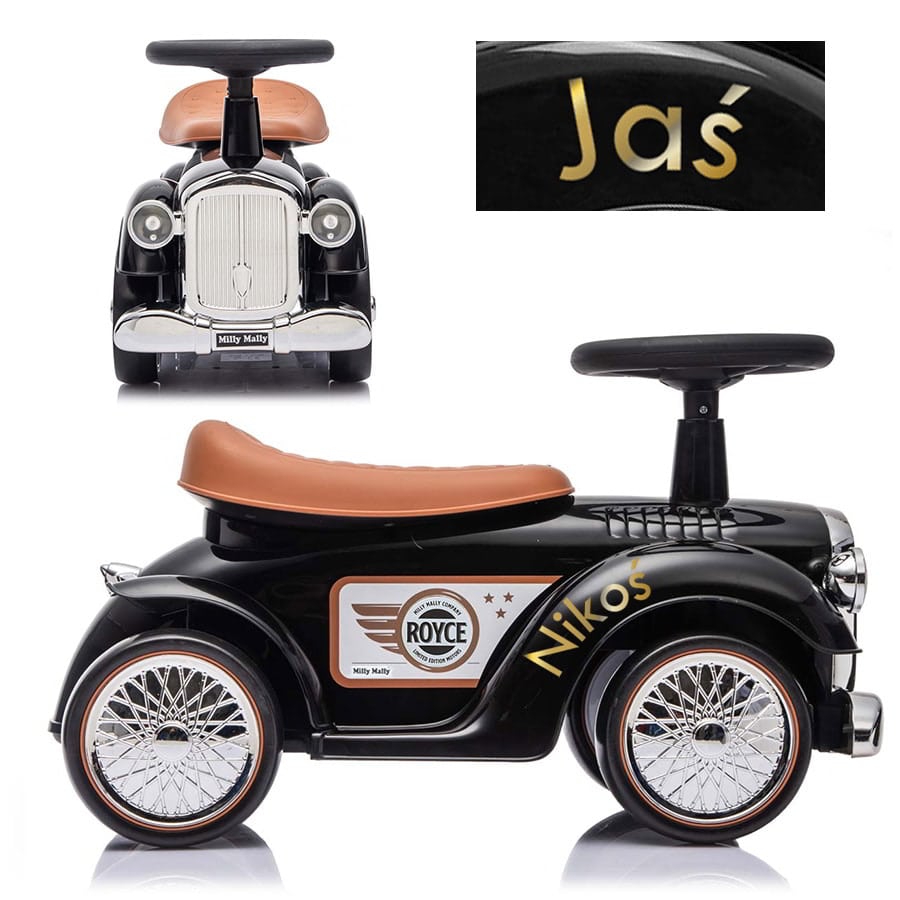 Personalizowany jeździk Retro Royce Black