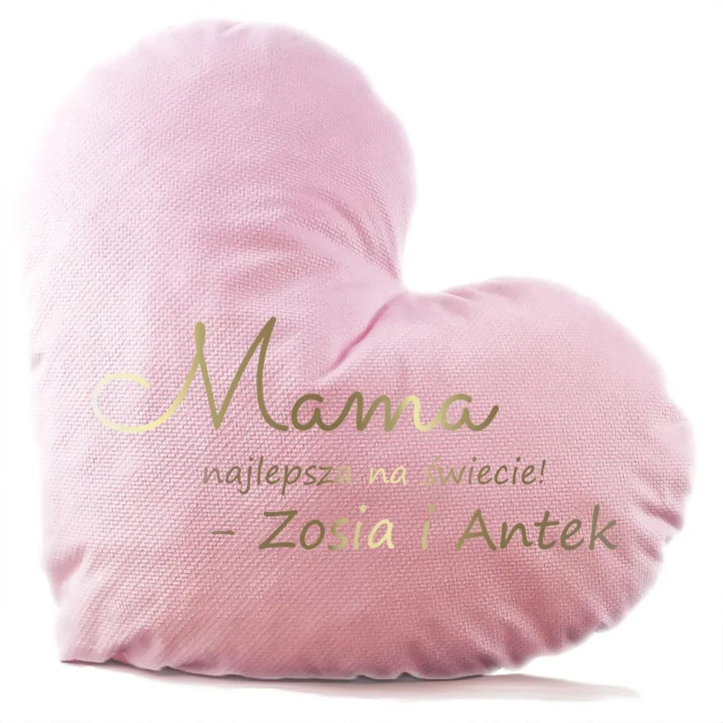 Poduszka Serce z dedykacją dla mamy od dzieci