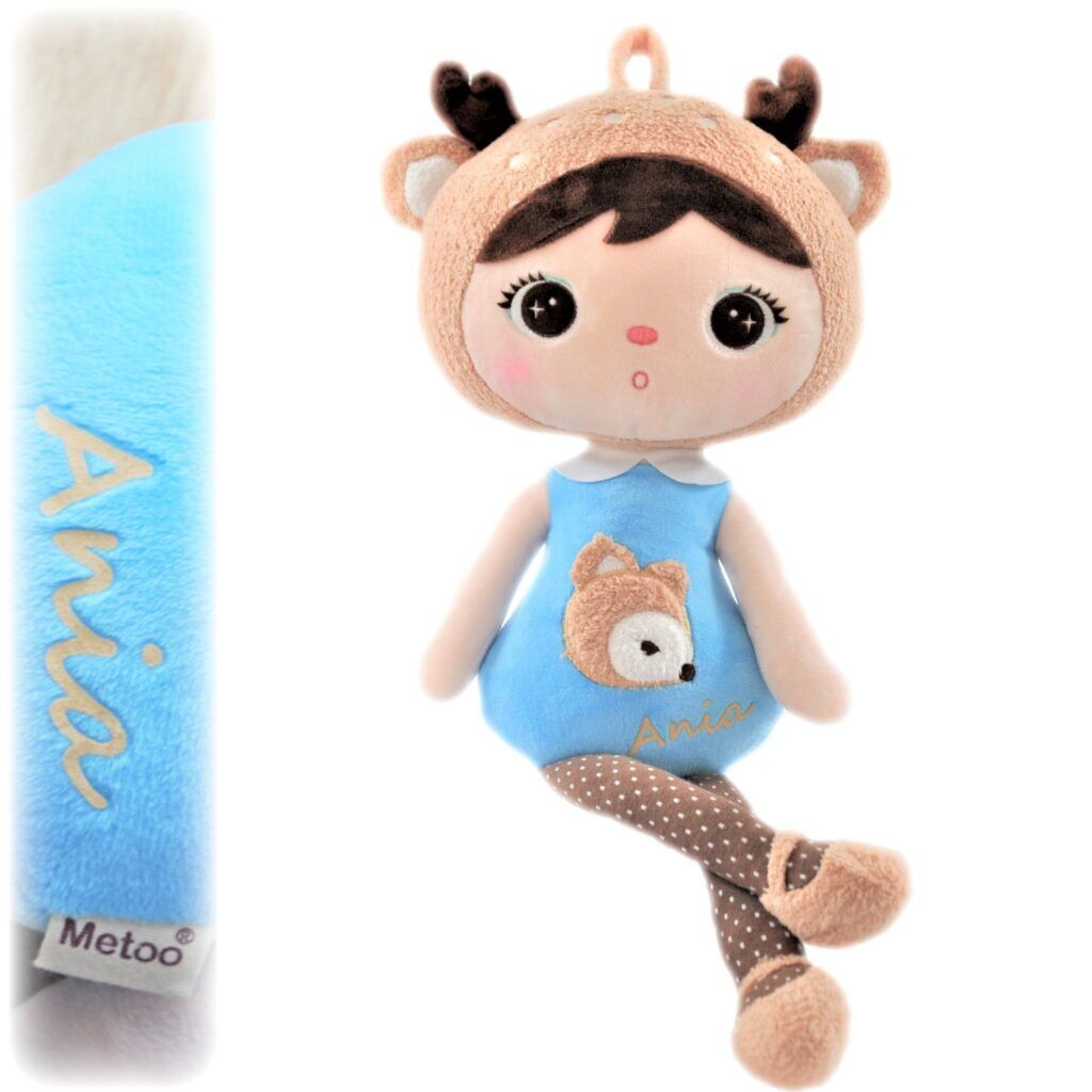 Przytulanka sarenka Metoo pluszak z imieniem. Oryginalny prezent na chrzciny dla dziewczynki.