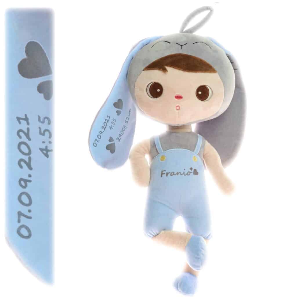 Lalka Metoo z metryczką urodzenia. Prezent dla noworodka.