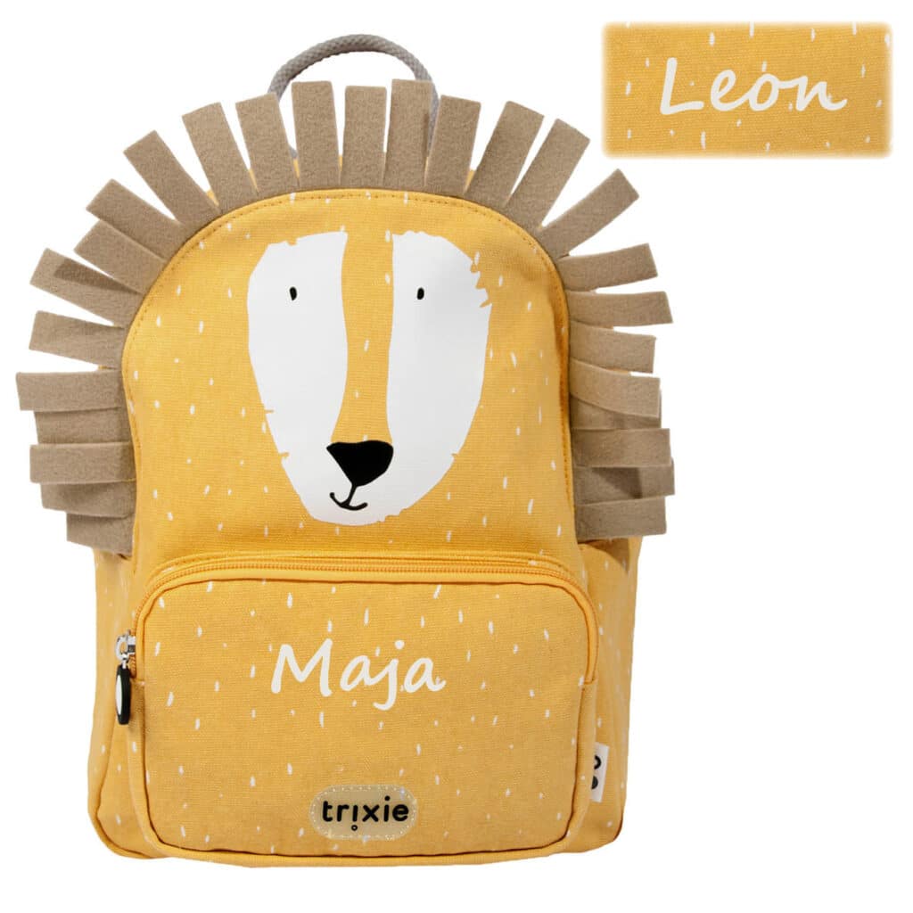 Plecak Lew Trixie do przedszkola z imieniem