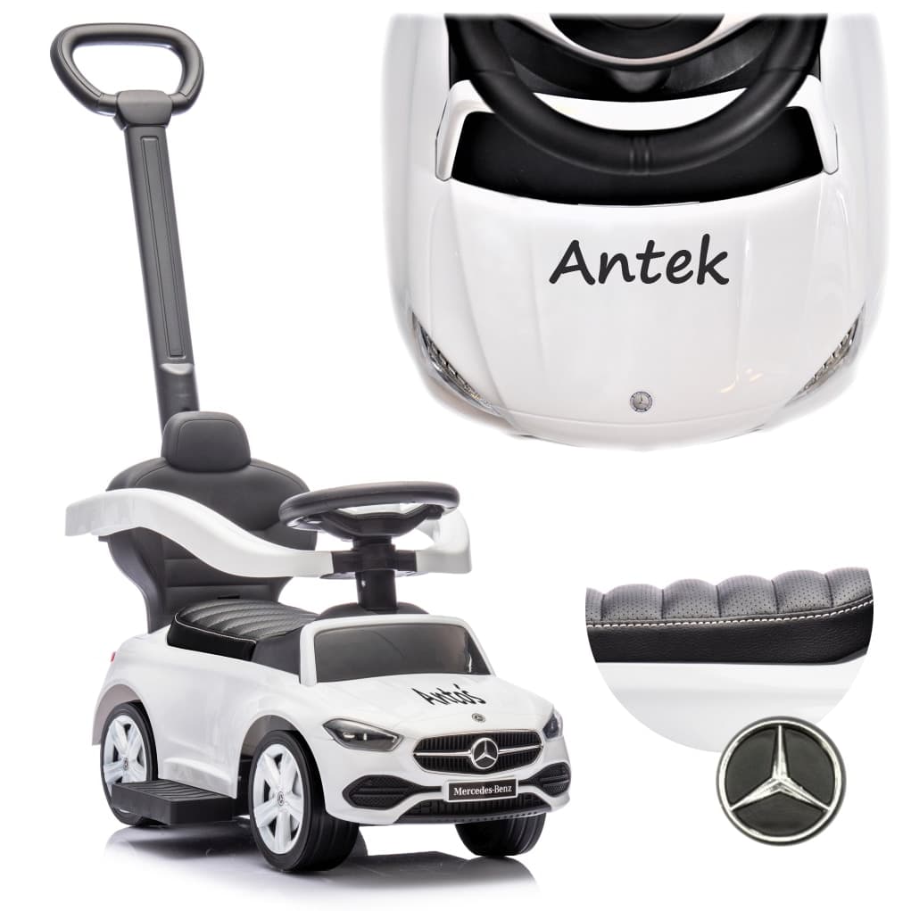 Milly Mally Pojazd z rączką MERCEDES C-Class Deluxe White