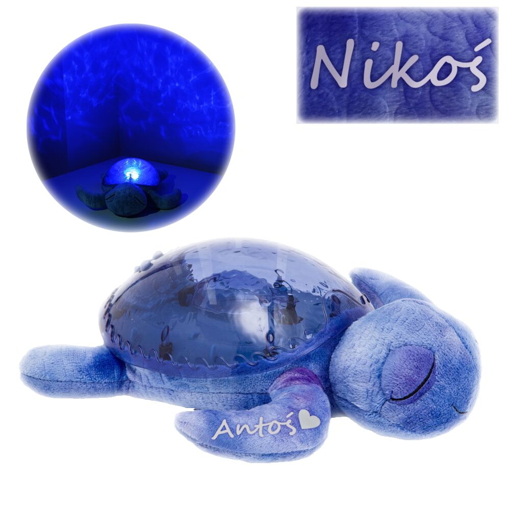 Projektor żółw z białym szumem z imieniem dziecka