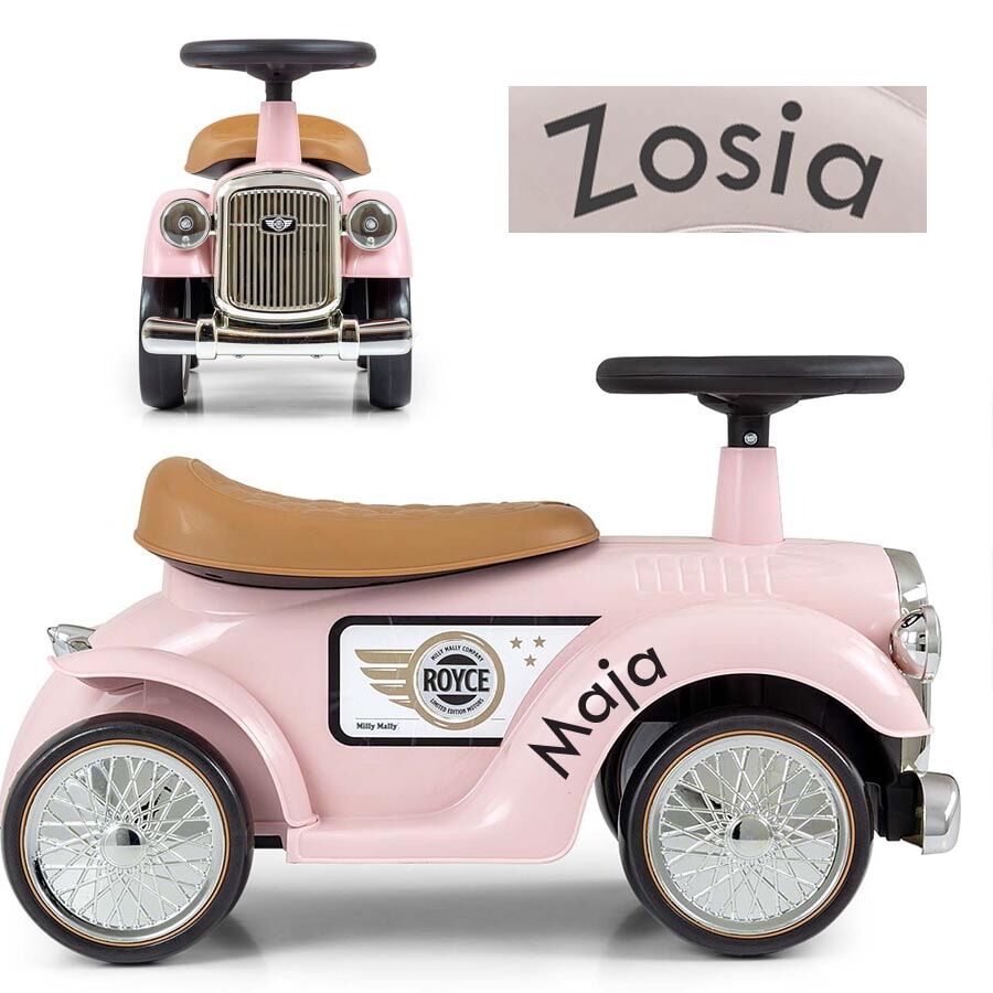 Personalizowany jeździk Retro Royce Pink